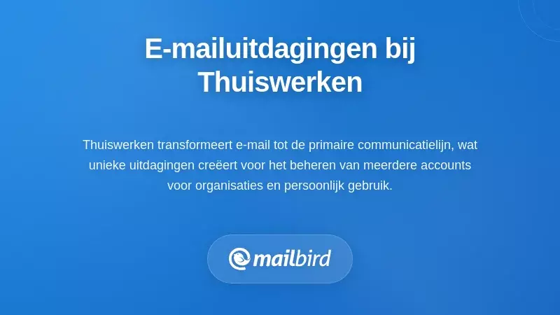 Medewerker op afstand die beveiligde e-mailcommunicatie beheert op laptop in thuiskantooropstelling