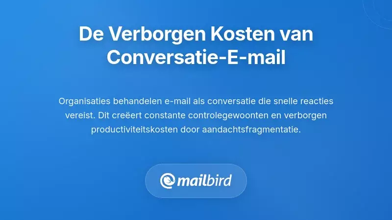 Professioneel overweldigd door constante e-mailmeldingen en conversatiemailcultuur