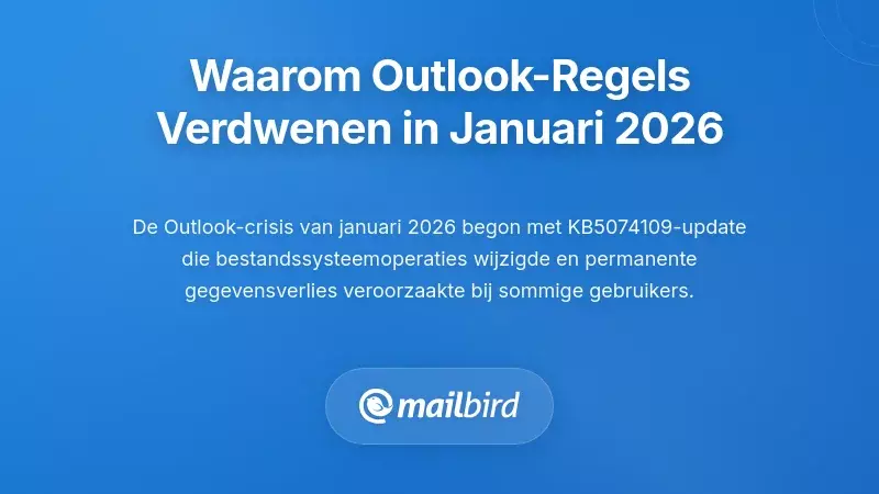 Wat veroorzaakte eigenlijk het verdwijnen van verloren Outlook e-mailregels in januari 2026