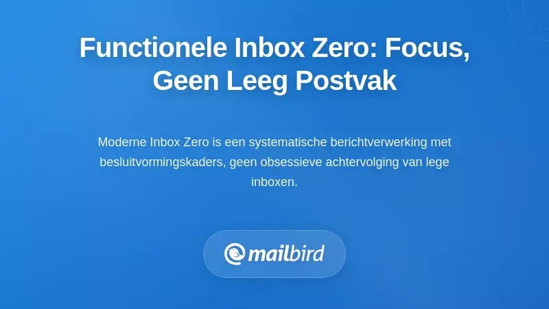Begrip van Functioneel Inbox Zero: Het Gaat Om Aandacht, Niet Om Lege Postvakken