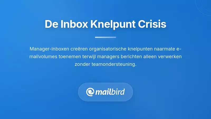 Manager inbox overbelast met e-mails die organisatorische knelpunten veroorzaken