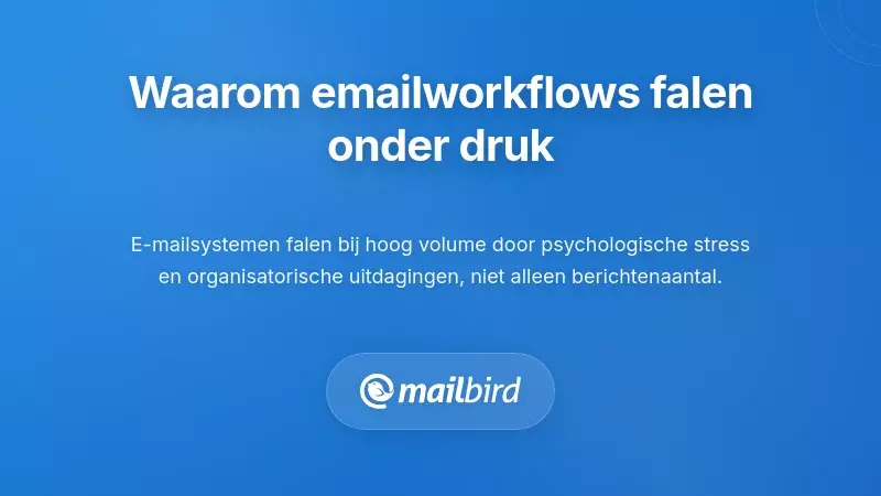 Begrijpen waarom e-mailworkflows onder druk falen