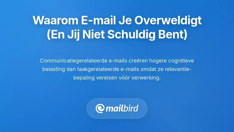 Begrijpen Waarom E-mail Je Overwhelmt (En Waarom Het Niet Jouw Schuld Is)