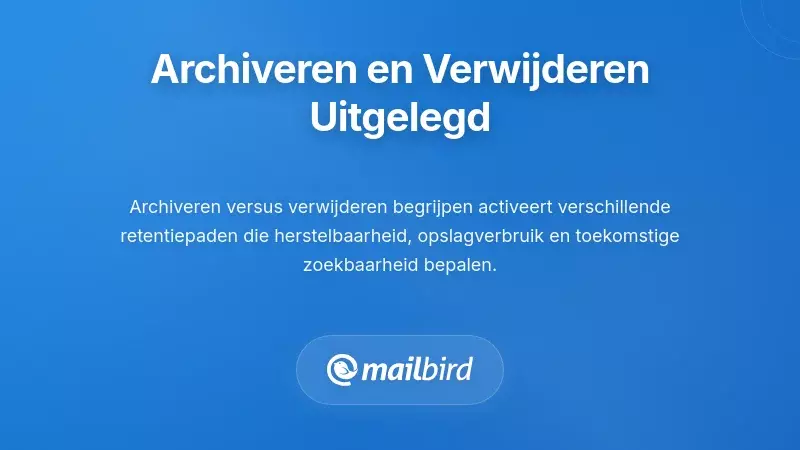 Begrijpen Wat Archiveren en Verwijderen Eigenlijk Betekenen