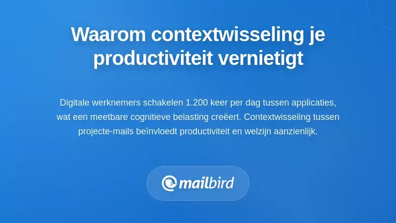 Begrijpen waarom contextwisselingen je productiviteit vernietigen