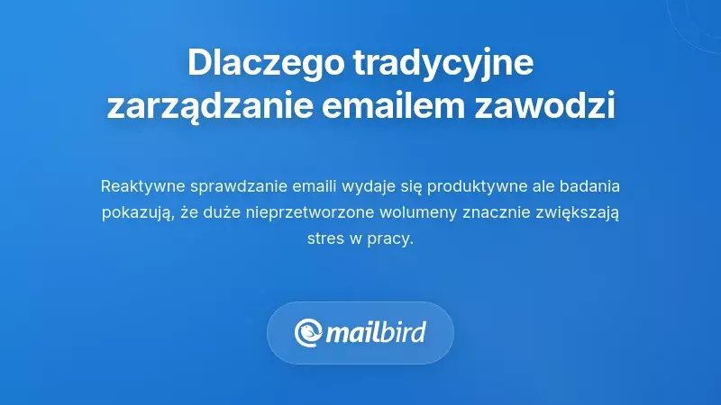 Osoba przytłoczona ciągłymi powiadomieniami e-mail sprawdzająca skrzynkę reaktywnie przez cały dzień pracy