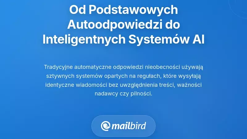 Ewolucja od podstawowych szablonów automatycznych odpowiedzi do inteligentnych systemów AI