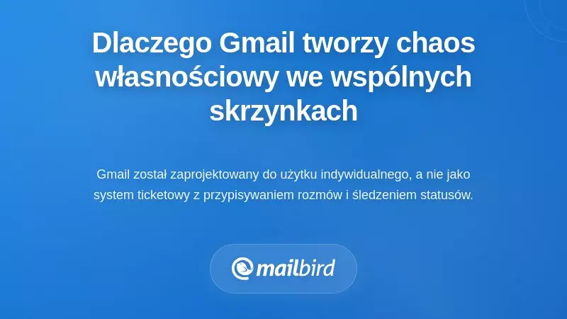 Dlaczego wzorce wsp&oacute;łdzielonej skrzynki odbiorczej Gmaila tworzą niejasność własności