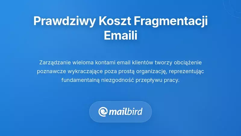 Zestresowany profesjonalista otoczony wieloma powiadomieniami e-mail z r&oacute;żnych kont klient&oacute;w