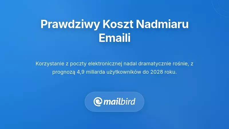 Profesjonalista przytłoczony zatłoczoną skrzynką e-mailową pokazującą wpływ przeciążenia e-mailami na wydajność