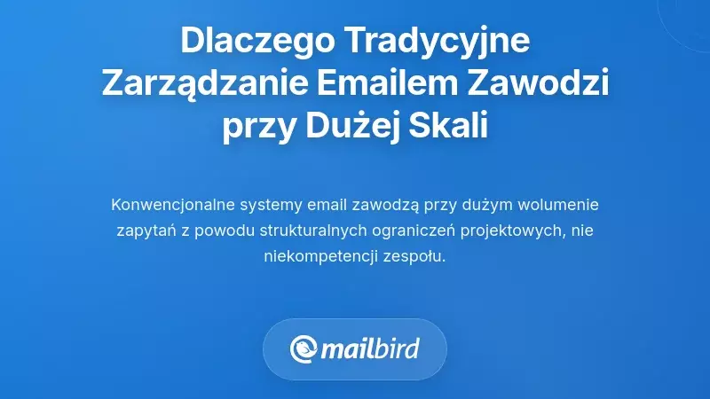 Dlaczego tradycyjne zarządzanie e-mailami zawodzi przy dużym natężeniu