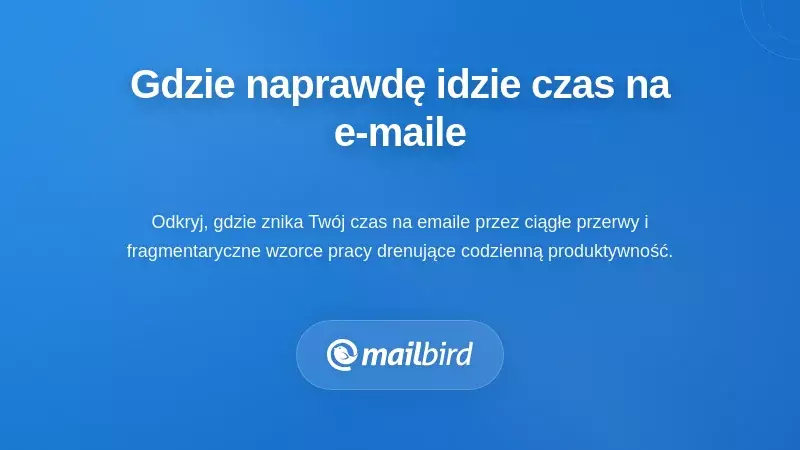 Osoba analizująca dane śledzenia czasu spędzanego na e-mailach na laptopie, pokazujące metryki produktywności i wzorce pracy