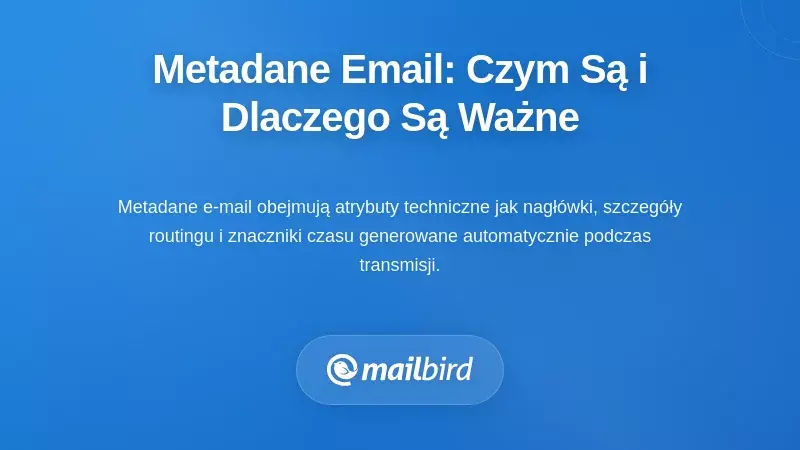 Zrozumienie metadanych e-mail: czym są i dlaczego mają znaczenie