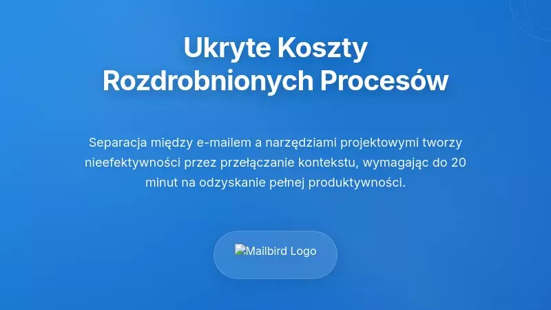 Profesjonalista przeglądający rozdrobniony przepływ pracy zarządzania e-mailami i projektami na wielu ekranach