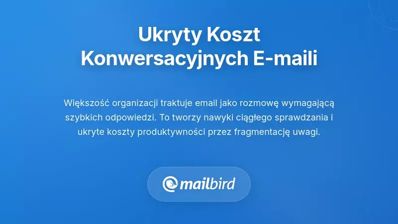 Profesjonalista przytłoczony ciągłymi powiadomieniami e-mailowymi i kulturą konwersacyjnego e-maila