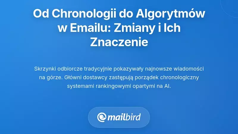 Zmiana z chronologicznego na algorytmiczne sortowanie e-maili: co się zmieniło i dlaczego to ma znaczenie