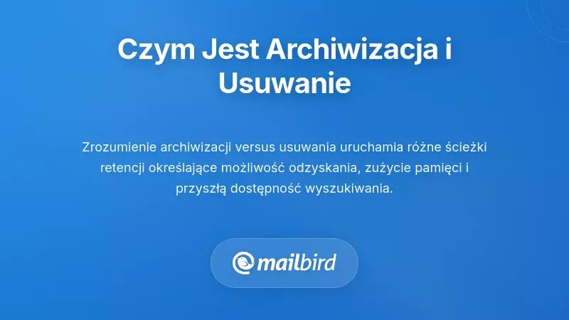 Zrozumienie, co oznacza archiwizowanie i usuwanie