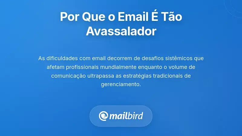 Visualiza&ccedil;&atilde;o da sobrecarga de email mostrando stress na caixa de entrada e desafios de gest&atilde;o de tempo para o guia de produtividade