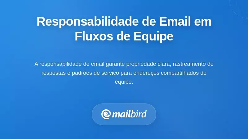 Compreender a responsabilidade de email nos fluxos de trabalho de email em equipa