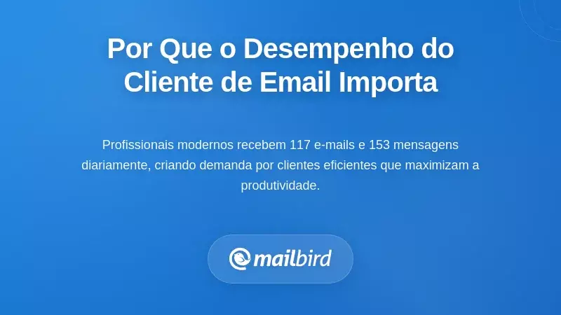 Por que o desempenho do cliente de email é mais importante do que nunca