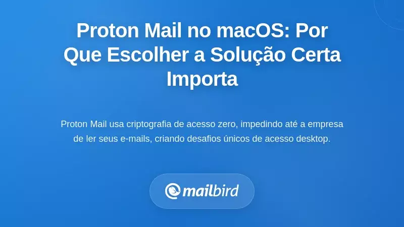 Compreender a Paisagem do Proton Mail no macOS: Por Que Encontrar a Solu&ccedil;&atilde;o Certa Importa