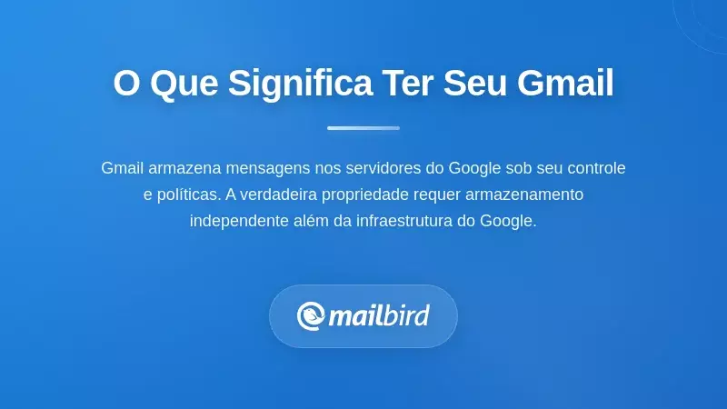 Compreender o Que Realmente Significa 'Possuir' o Seu Gmail