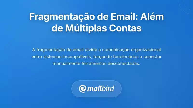 Compreender o gerenciamento de fragmenta&ccedil;&atilde;o de e-mails: mais do que apenas v&aacute;rias contas