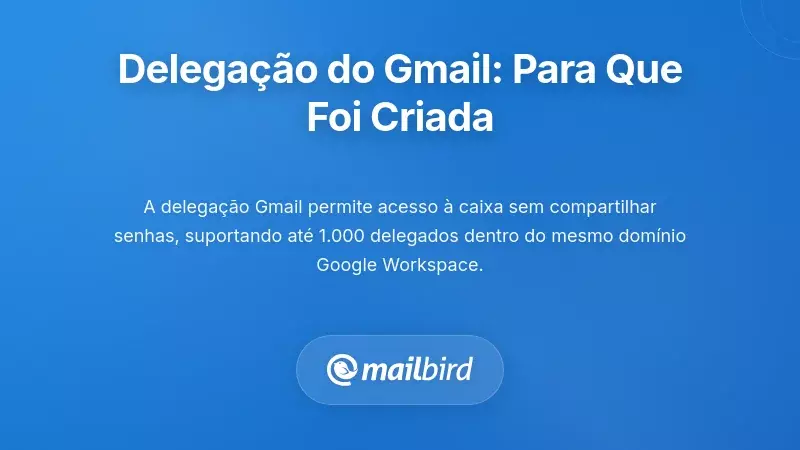 Compreender a Delegação do Gmail: Para Que Foi Projetada