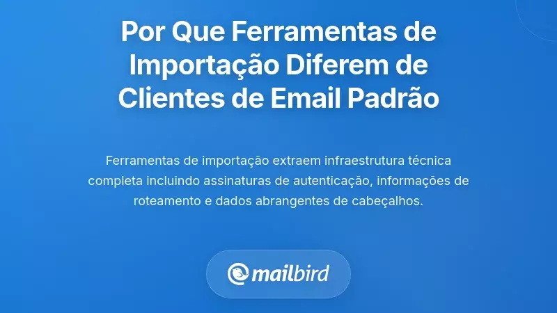 Por Que as Ferramentas de Importa&ccedil;&atilde;o de Email Operam de Forma Diferente dos Clientes de Email Padr&atilde;o