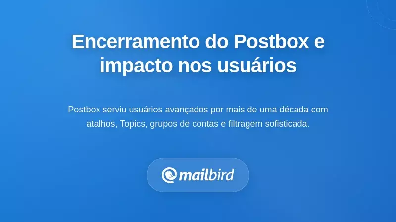Compreender a descontinua&ccedil;&atilde;o do Postbox e o seu impacto nos utilizadores