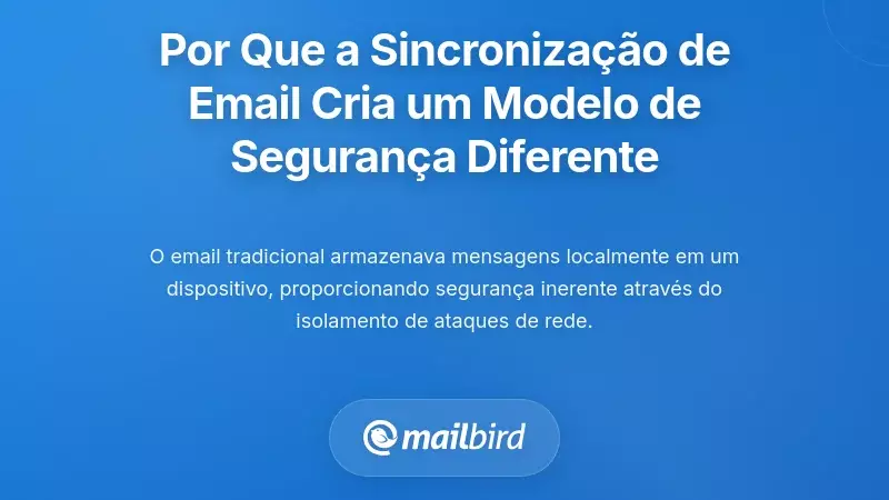 Porque &eacute; que a sincroniza&ccedil;&atilde;o de e-mails cria um modelo de seguran&ccedil;a fundamentalmente diferente