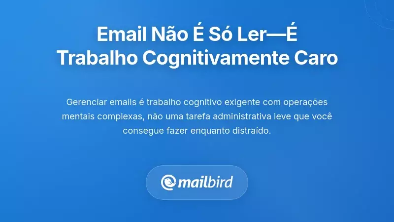O Email Não é 'Apenas Ler' — É um Trabalho Cognitivamente Dispendioso