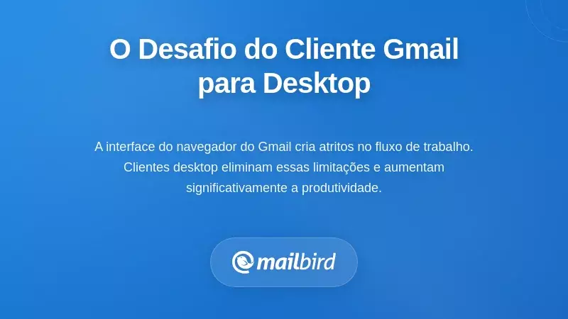 Profissional a lutar com as limitações da interface do Gmail desktop e desafios do fluxo de trabalho de email