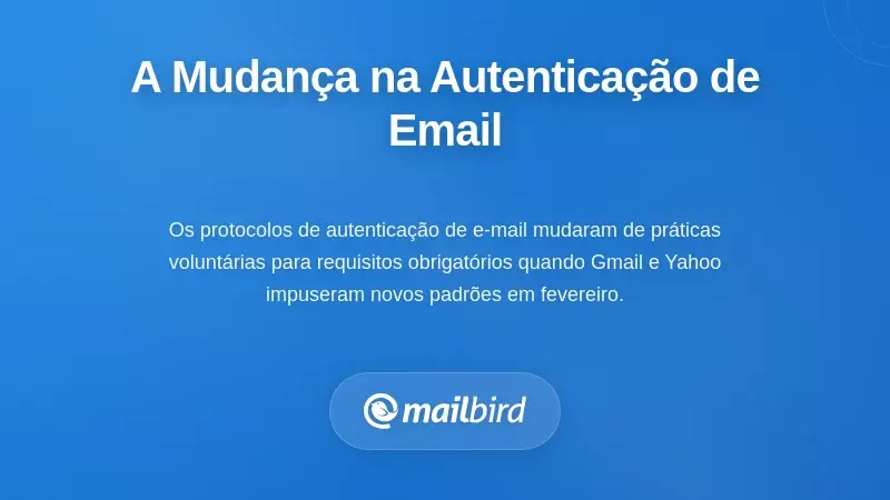 Compreender a Mudan&ccedil;a Fundamental nas Mudan&ccedil;as na Autentica&ccedil;&atilde;o de E-mail