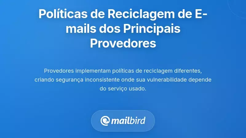 Compreender as Políticas de Reciclagem de Endereços de Email nos Principais Provedores
