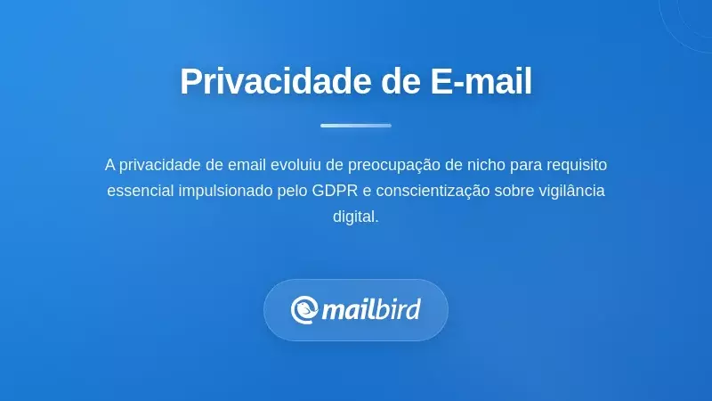 Ilustra&ccedil;&atilde;o mostrando o cen&aacute;rio de privacidade do email com escudos de seguran&ccedil;a e s&iacute;mbolos de prote&ccedil;&atilde;o de dados