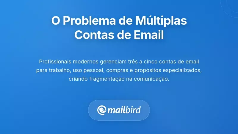 Profissional gerindo m&uacute;ltiplas contas de email na interface de caixas de entrada unificada