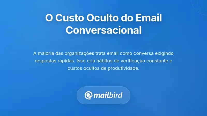 Profissional sobrecarregado por notificações constantes de email e cultura de email conversacional