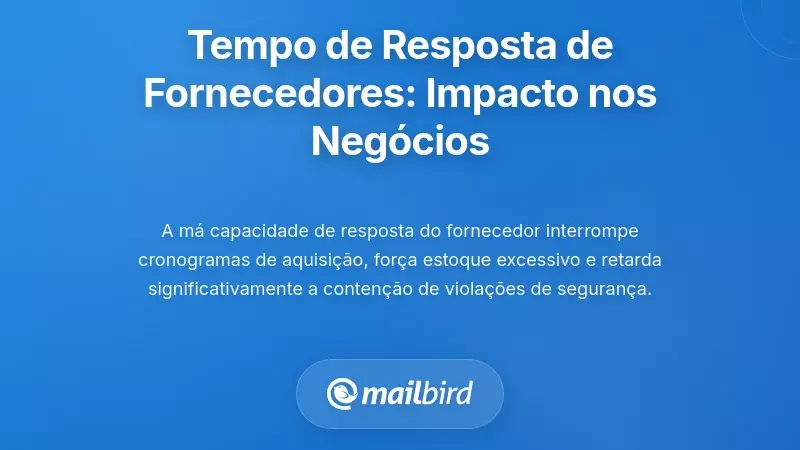 Porque os tempos de resposta de fornecedores são importantes: o impacto empresarial da comunicação atrasada