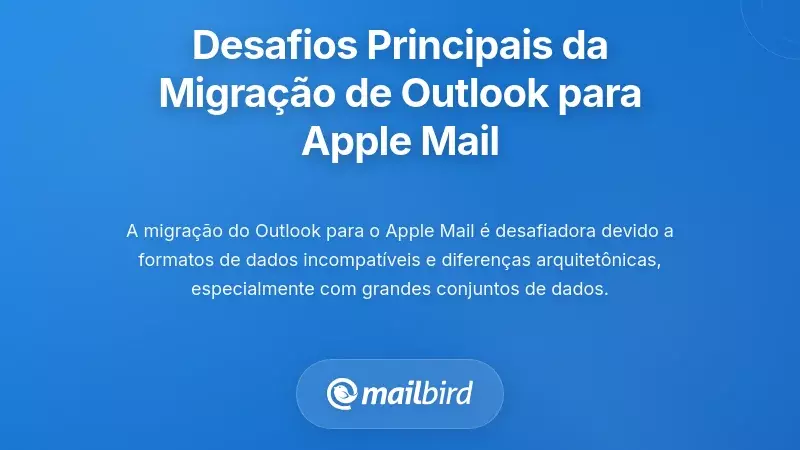 Compreender os Principais Desafios da migra&ccedil;&atilde;o do Outlook para o Apple Mail
