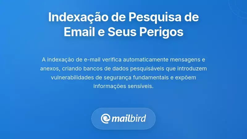 Compreender a Indexa&ccedil;&atilde;o de Pesquisa de Email e os Seus Perigos Ocultos