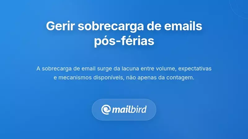 Pessoa sobrecarregada por centenas de e-mails n&atilde;o lidos ap&oacute;s regressar de licen&ccedil;a