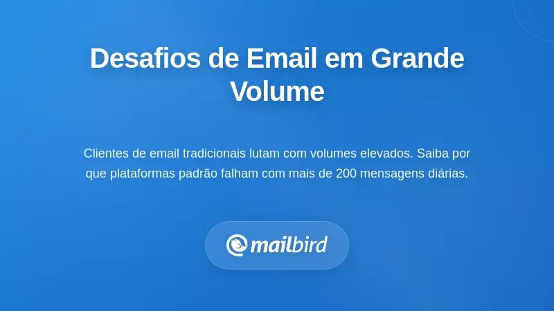 Profissional sobrecarregado com uma caixa de entrada com centenas de emails n&atilde;o lidos, ilustrando os desafios do gerenciamento de e-mail em alta volume