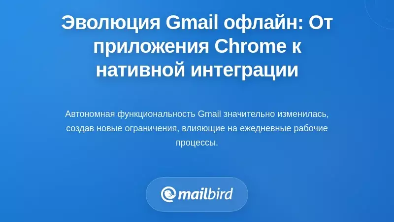 Понимание эволюции офлайн-доступа к Gmail: от приложения Chrome до нативной интеграции