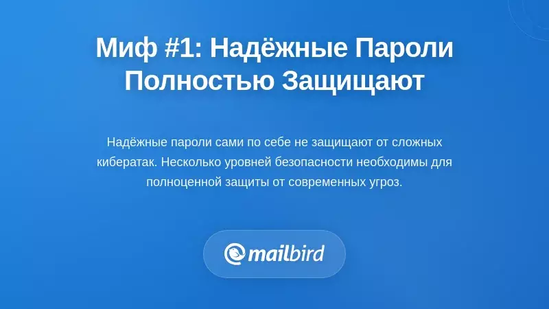 Миф #1: Сильные пароли обеспечивают полную защиту