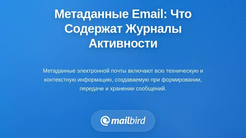 Основы метаданных электронной почты: понимание того, что на самом деле содержат журналы активности электронной почты