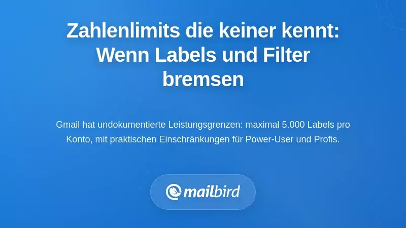Die numerischen Grenzen, &uuml;ber die niemand spricht: Wenn Labels und Filter an Leistungsgrenzen sto&szlig;en