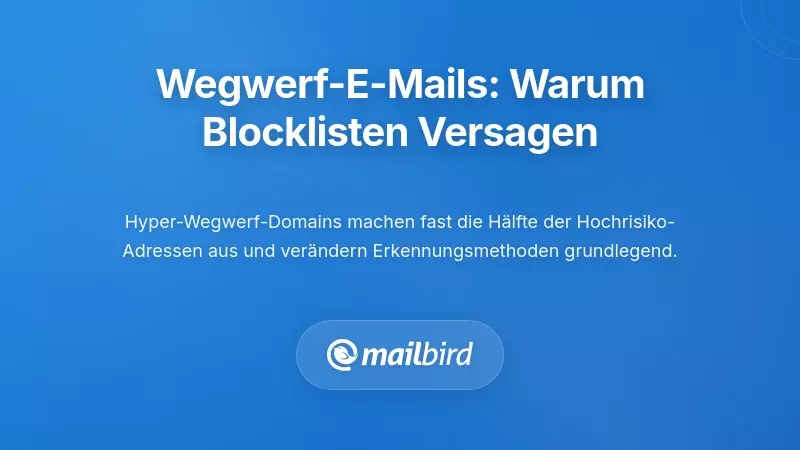 Die Bedrohung durch hyper-einwegige E-Mails: Warum traditionelle Sperrlisten nicht mithalten k&ouml;nnen