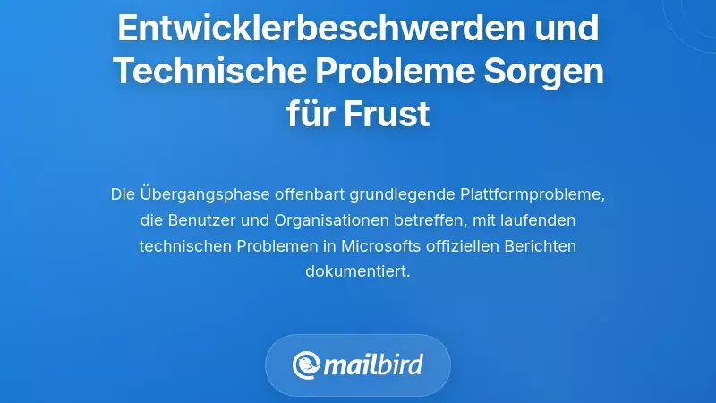 Entwicklerbeschwerden und technische Probleme, die Frustration verursachen