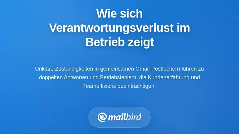 Teammitglieder verwirrt durch nicht zugewiesene E-Mails im gemeinsamen Gmail-Postfach, was zu Arbeitsablaufst&ouml;rungen f&uuml;hrt